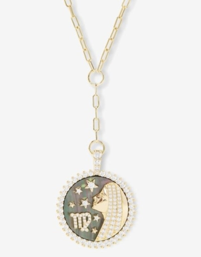 MELINDA MARIA Zodiac Medallion Necklace
