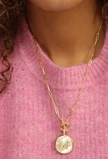 MELINDA MARIA Love Letters Medallion Necklace