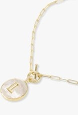 MELINDA MARIA Love Letters Medallion Necklace