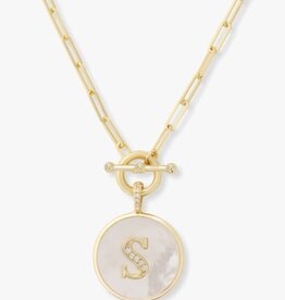 MELINDA MARIA Love Letters Medallion Necklace - S