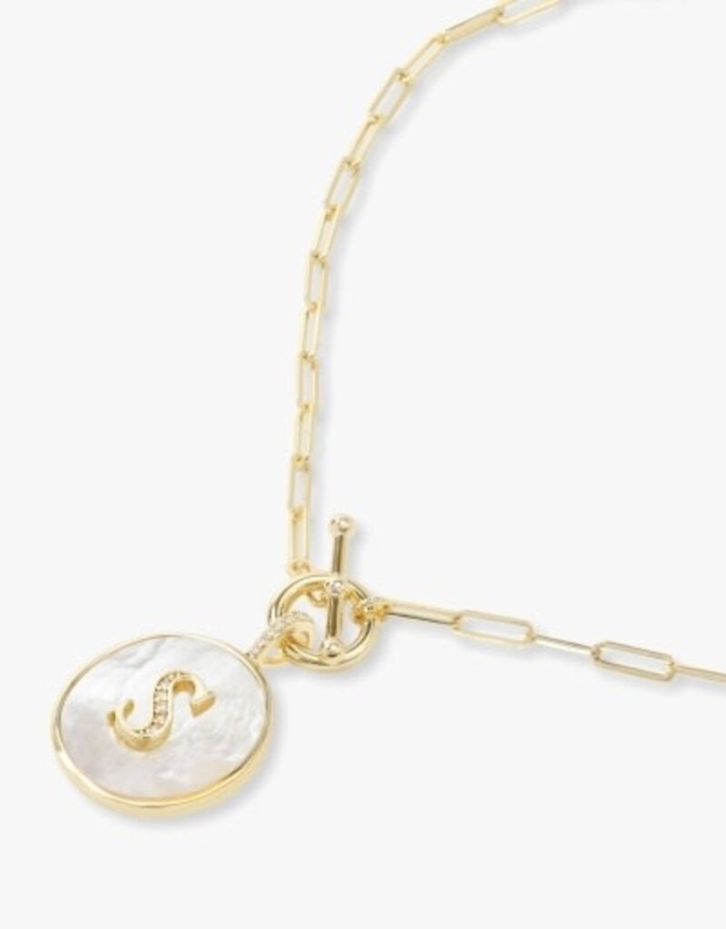 MELINDA MARIA Love Letters Medallion Necklace