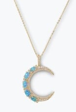 MELINDA MARIA She's an Icon Blue Moon Necklace