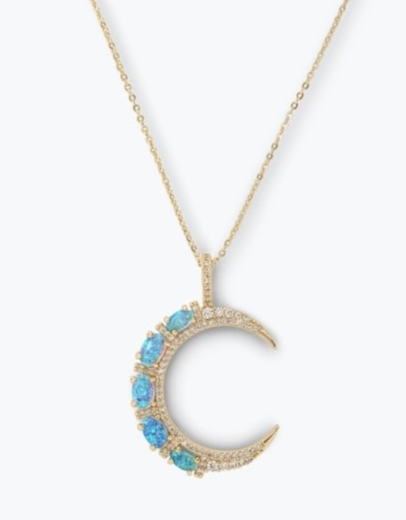 MELINDA MARIA She's an Icon Blue Moon Necklace