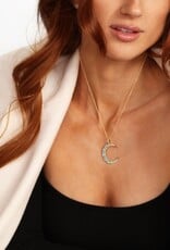 MELINDA MARIA She's an Icon Blue Moon Necklace