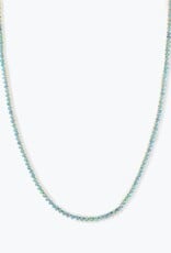 MELINDA MARIA Not Your Basic Blue Opal Tennis Necklace 18'