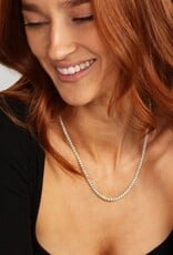 MELINDA MARIA Not Your Basic Blue Opal Tennis Necklace 18'