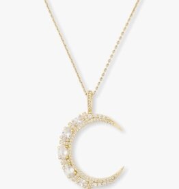 MELINDA MARIA She's an Icon Moon Necklace