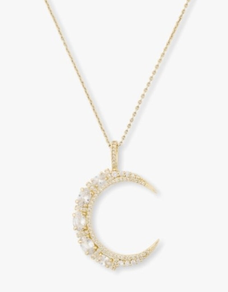 MELINDA MARIA She's an Icon Moon Necklace