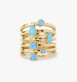 MELINDA MARIA Monroe Blue Opal Ring