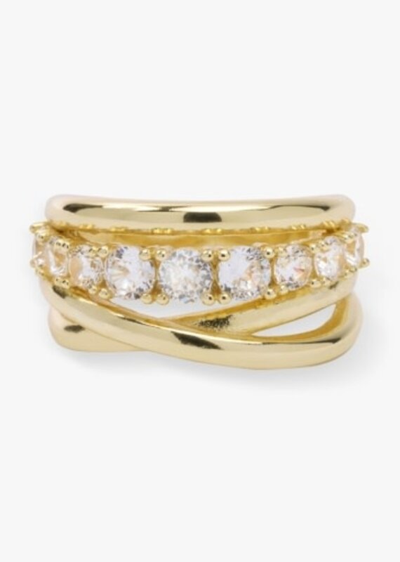 MELINDA MARIA Oh She Fancy Stacked Diamond Ring