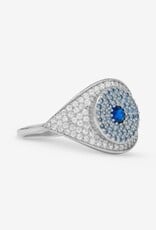 MELINDA MARIA Blue Evil Eye Ring