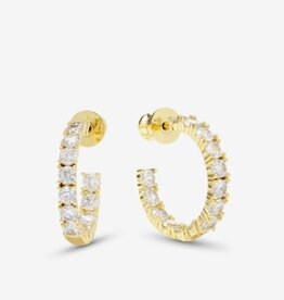 MELINDA MARIA Heiress Hoops .75"