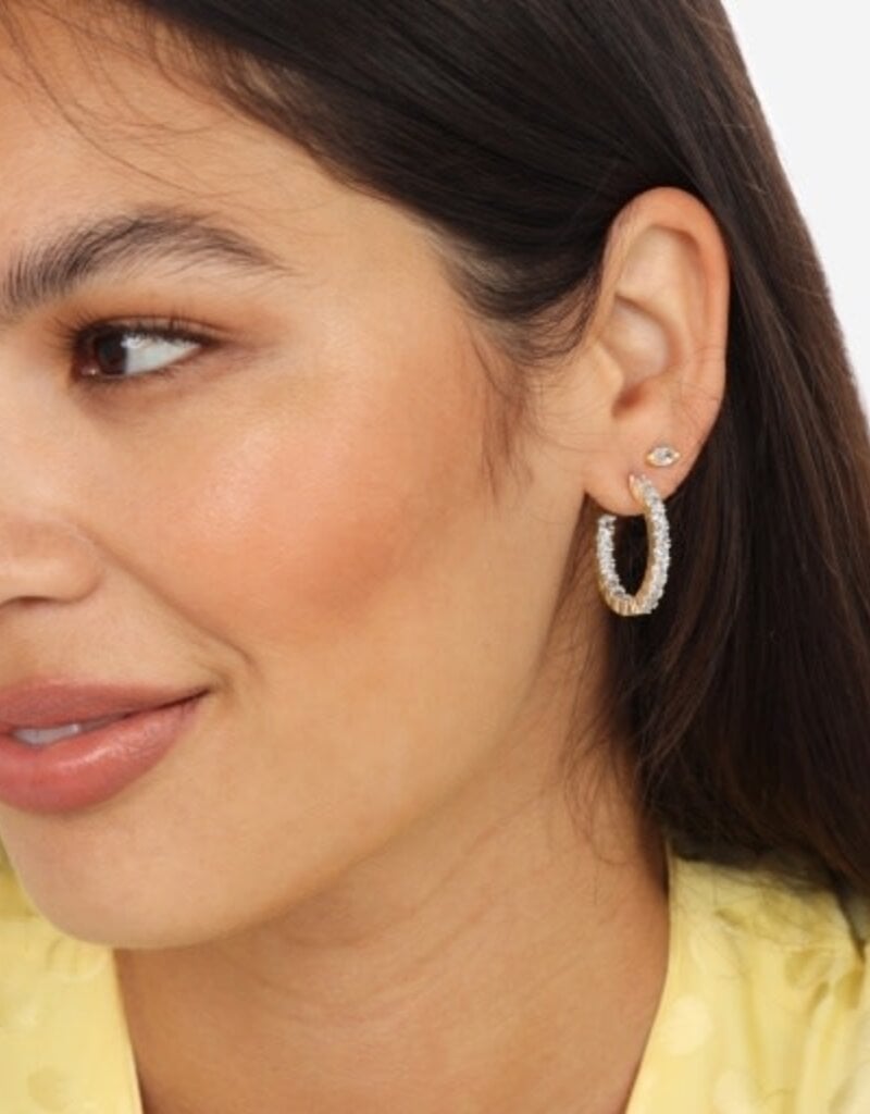 MELINDA MARIA Heiress Hoops .75"