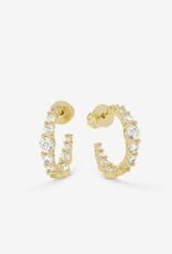 MELINDA MARIA Oh She Fancy Graduated Hoops .75"