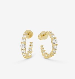 MELINDA MARIA Oh She Fancy Graduated Hoops .75"