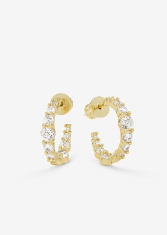 MELINDA MARIA Oh She Fancy Graduated Hoops .75"