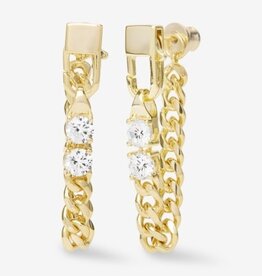 MELINDA MARIA Julian Loves Diamonds Soft Chain Hoops