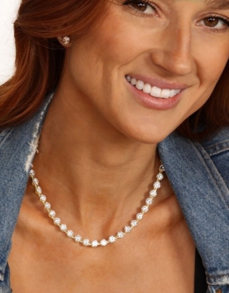 MELINDA MARIA She's an Icon Mama Tennis Necklace 16'