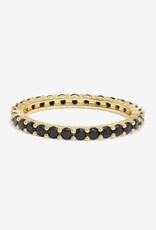 MELINDA MARIA The Baby Heiress Ring With Black CZ