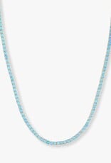 MELINDA MARIA Grand Heiress Blue Opal Tennis Necklace