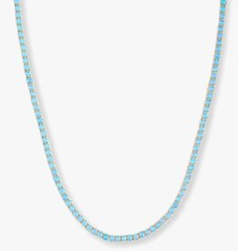 MELINDA MARIA Grand Heiress Blue Opal Tennis Necklace
