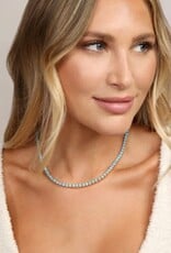 MELINDA MARIA Grand Heiress Blue Opal Tennis Necklace