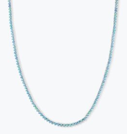 MELINDA MARIA Not Your Basic Blue Opal Tennis Necklace