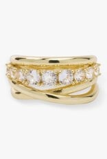 MELINDA MARIA Oh She Fancy Stacked Diamond Ring