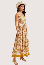 IN LOOM Contrast Piped Resort Maxi Dress Golden Hour