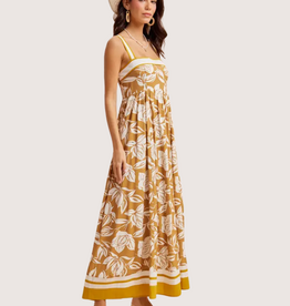 IN LOOM Contrast Piped Resort Maxi Dress Golden Hour