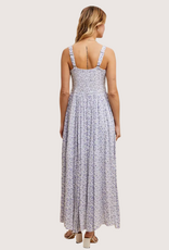 IN LOOM Floral Button Down Sleeveless Maxi Dress French Blue