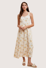 IN LOOM Floral Lace Overlay Maxi Dress Lemon Water