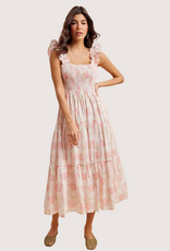 IN LOOM Smocked Cotton Maxi Dress Soft Peony