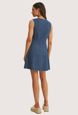 IN FEBRUARY Picnic Day Mineral-Washed Denim Heart Fit & Flare Mini Dress