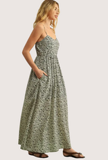 MIOU MUSE Floral Print Maxi Dress Black Multi