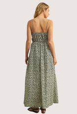 MIOU MUSE Floral Print Maxi Dress Black Multi