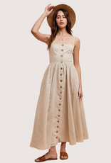 IN LOOM Linen Blend Button Dress Natural