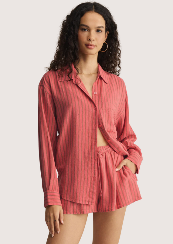 Z SUPPLY The Perfect Striped Button Up Gelato