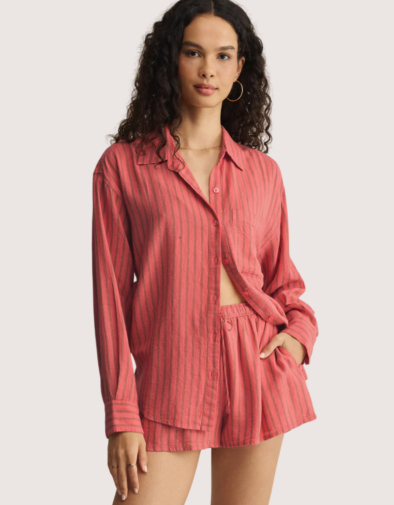 Z SUPPLY The Perfect Striped Button Up Gelato