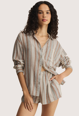 Z SUPPLY The Perfect Striped Button Up Island Coconut
