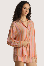 Z SUPPLY The Perfect Striped Button Up Tiger Lily