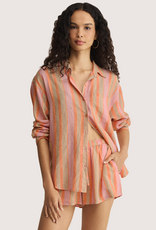 Z SUPPLY The Perfect Striped Button Up Tiger Lily