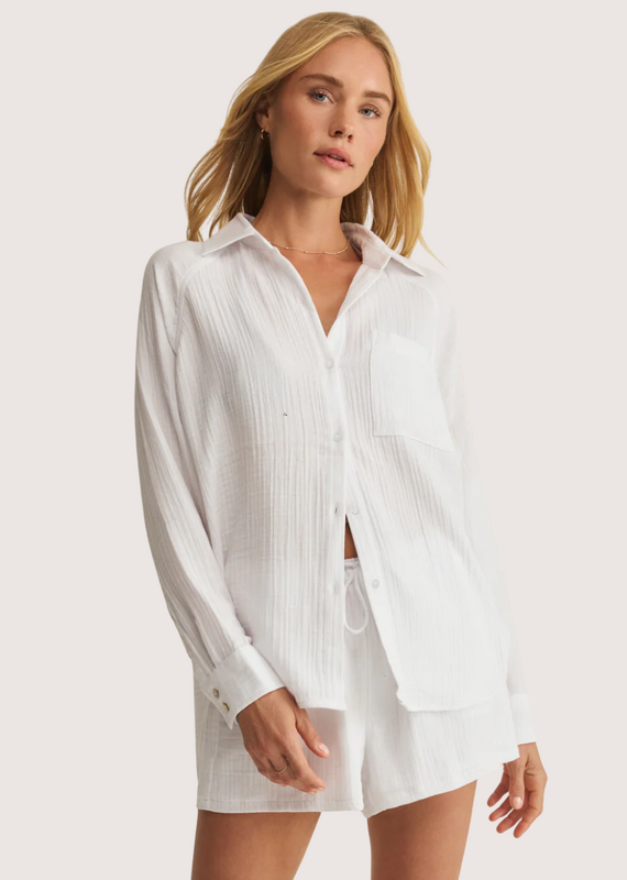 Z SUPPLY The Perfect Airy Top White
