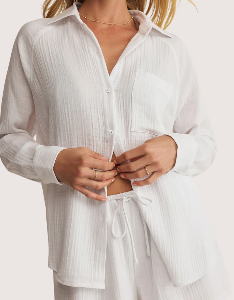 Z SUPPLY The Perfect Airy Top White
