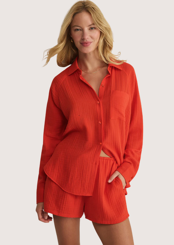Z SUPPLY The Perfect Airy Top Lychee
