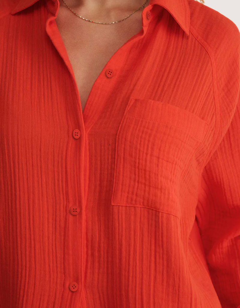 Z SUPPLY The Perfect Airy Top Lychee