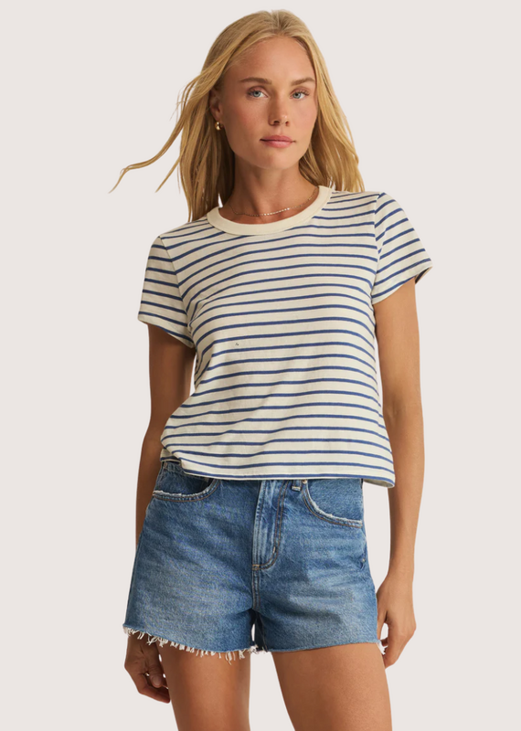 Z SUPPLY Junie Striped Tee True Navy