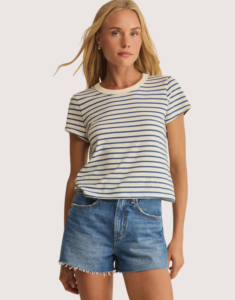 Z SUPPLY Junie Striped Tee True Navy