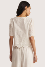Z SUPPLY Oceanside Embroidered Top White