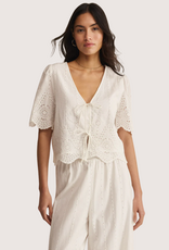 Z SUPPLY Oceanside Embroidered Top White